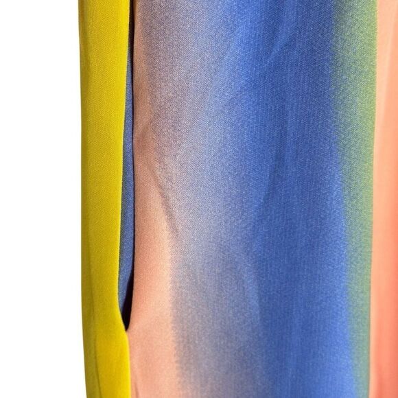 English Factory Pastel Rainbow Stripe Babydoll Mini Dress | Size XS - Picture 6 of 8